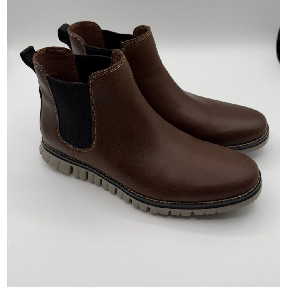 Cole Haan Zero Grand Waterproof Chelsea Boot Brown Style C30164 Mens 9M